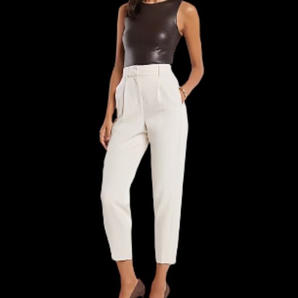 NWT Express Body Contour Faux Leather High Neck Bodysuit - Picture 3 of 7